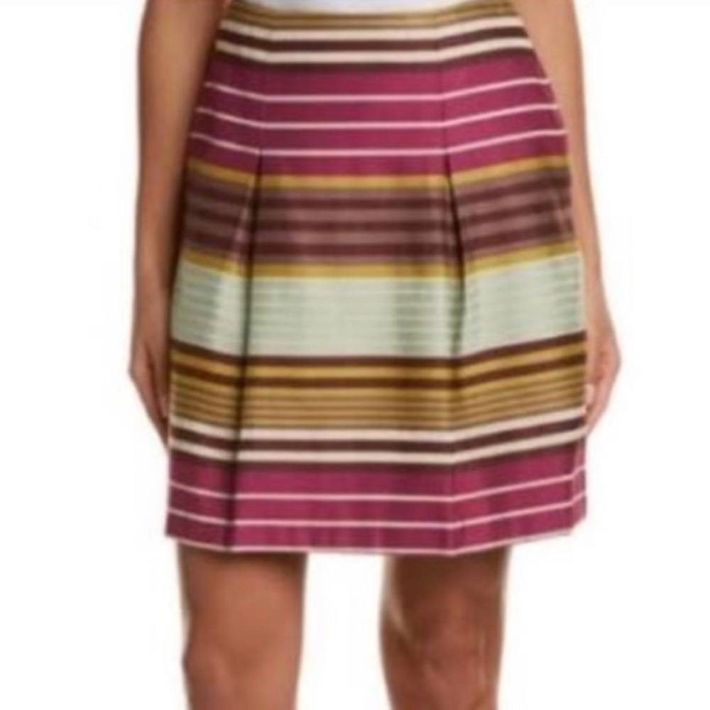 JMclaughlin lucia pleated pencil skirt striped  8